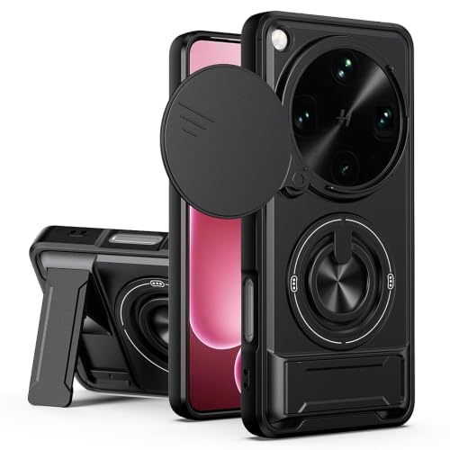Glaxx Heavy Duty Ring Back Case Cover for Find X9 Ultra - Kickstand, Camera Slider Protection with Magnetic Ring Rugged Bumper Hard Back Cover for Find X9 Ultra