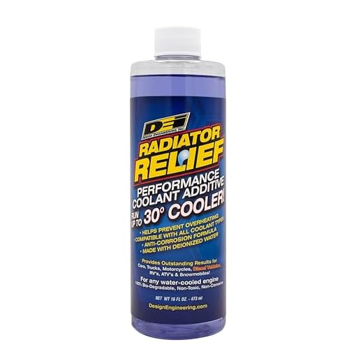 Design Engineering Radiator Relief Coolant Additive Engine Coolant for Cars, Trucks, RVs, Motorcycles & More Radiator Coolant Reduces Engine Temps Up to 30°F 16 oz.