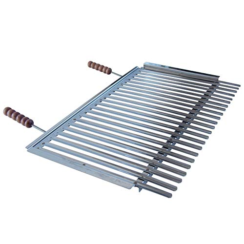 BG79 GRATICOLA DIETETICA INOX CON ALETTE LATERALI CM 67X40 - CRUCCOLINI