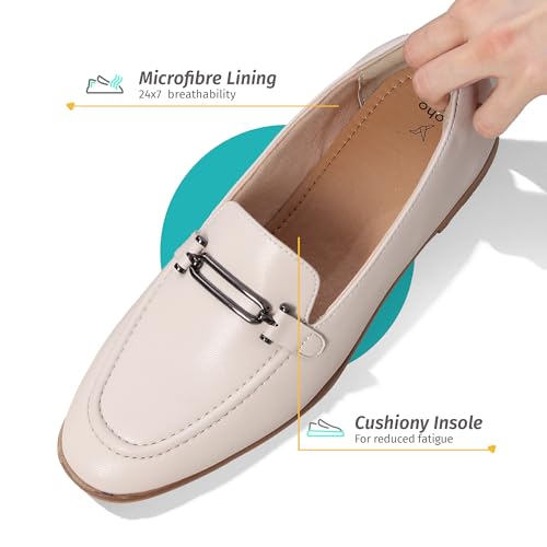 Image of YOHO Bliss Loafers for Women | Comfortable & Stylish Bellies | Fashion Moccasins with Footpharma Footbed | Slip-on for Casual & Formal Wear | 001