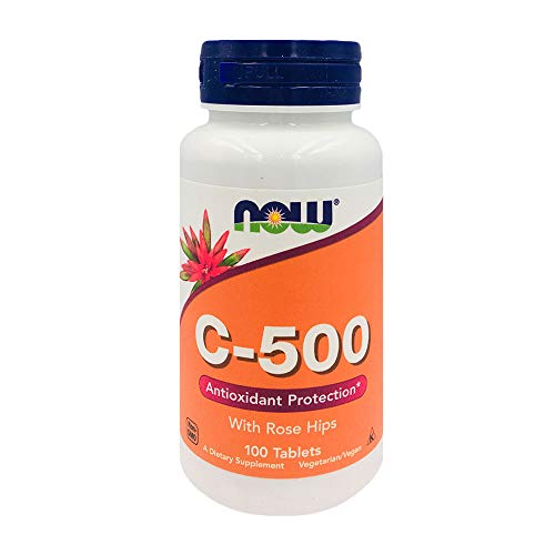 Vitamina C 500mg com Rosa Mosqueta Now Foods 100tab 2un