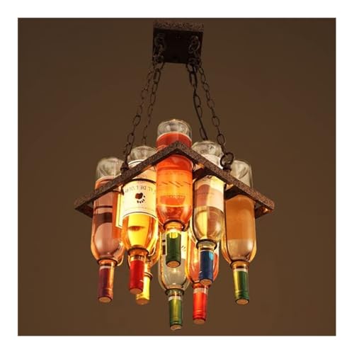 Zouuxn Wine Bottle Chandelier, Rustic Chandelier Lighting, 16 Lights Wine