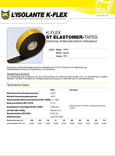 K-Flex ST kauczukowa izolacja taśma samoprzylepna: 3 mm x 50 mm x 15 m