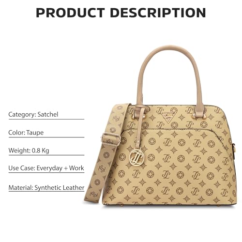 Image of Lavie Signature Women's Mono Ozerk Satchel Handbag for Women | Satchel Bag for Work | Ladies purse | Stylish Shoulder Bag | Gift For Women