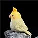 Nohito Realistic Yellow Cockatiel Parrot Bird Plush Toy Stuffed Animal Simulation Fake Bird Cockatoo Stuffed Animals Cute Little Bird Plushie Doll Gifts for Kids 4.9'' (Yellow, M)