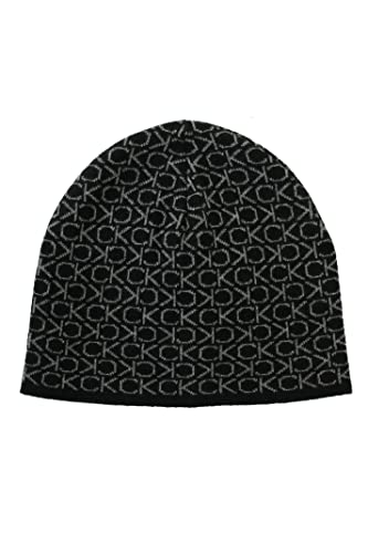Calvin Klein CK Monogram Wool No Fold Beanie CK Black