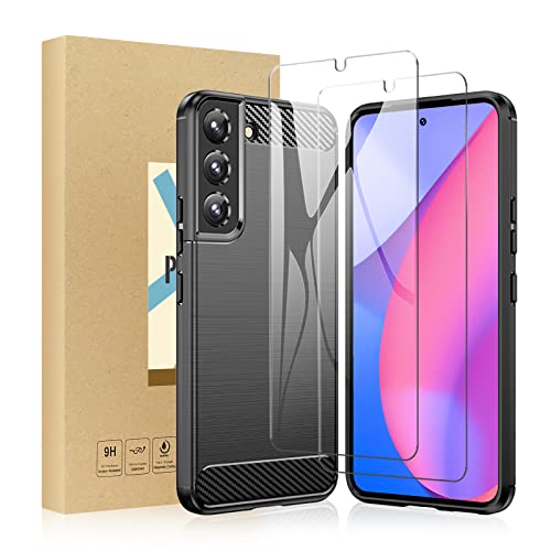 SCL Film de protection d'écran et coque compatibles avec Samsung Galaxy S23 Plus et film de protection d'écran Samsung S23 Plus, 2 films de protection...