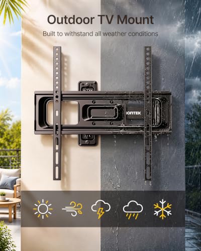 Image of monTEK Outdoor Full Motion TV Wall Mount for 32-65 Inch TVs
