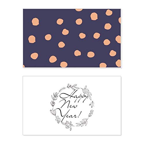 Tarjeta conmemorativa de año nuevo Paint Point con texto Abstract Plants