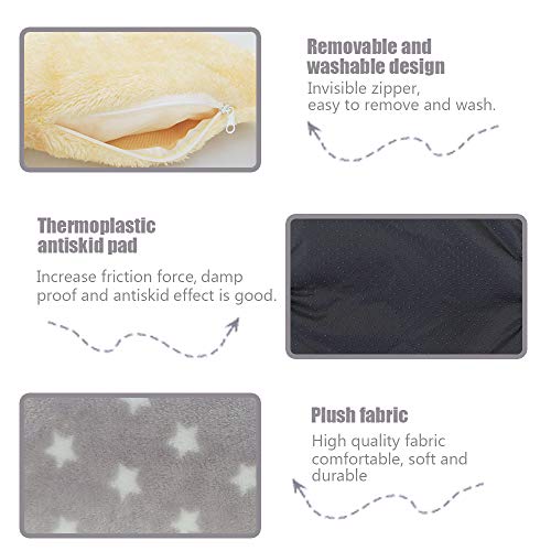 Image of HOMEYA Small Animal Pet Bed, Sleeping House Habitat Nest for Guinea Pig Hamster Hedgehog Rat Chinchilla Hideout Bedding Snuggle Sack Cuddle Cup Cage Accessories with Removable Washable Mat- XL(Grey)