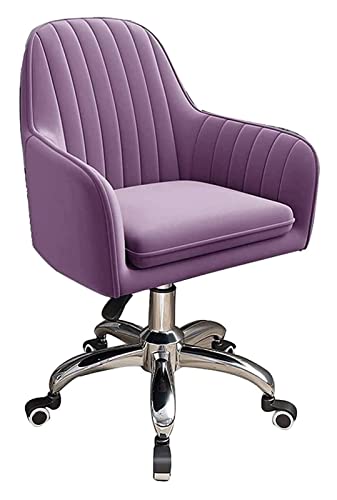 RKJDMSWJ Silla de Oficina Respaldo Silla de computadora Silla de Escritorio de Oficina Respaldo Silla de Trabajo Silla giratoria Silla de Escritura Silla de Escritorio Silla de Juego Silla (Color: Pú