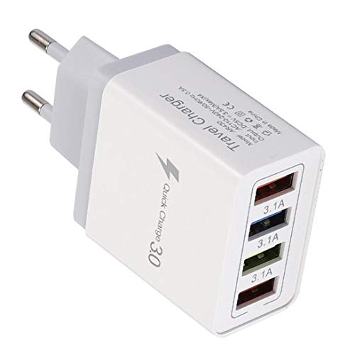 Swiftswan 4 USB-Anschluss Buntes Ladegerät Reiseladekopf Induktionsladegerät USB Fast Handy-Ladegerät Handy-Adapter Cover