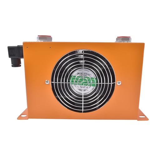 Catálogo de Radiadores de aceite que puedes comprar esta semana. 42 GELUOXI - Enfriador de aire hidráulico, radiador de aceite refrigerado por aire, CC 12 V, RC3/4 pulgadas, 38 W, AH0608T-CA