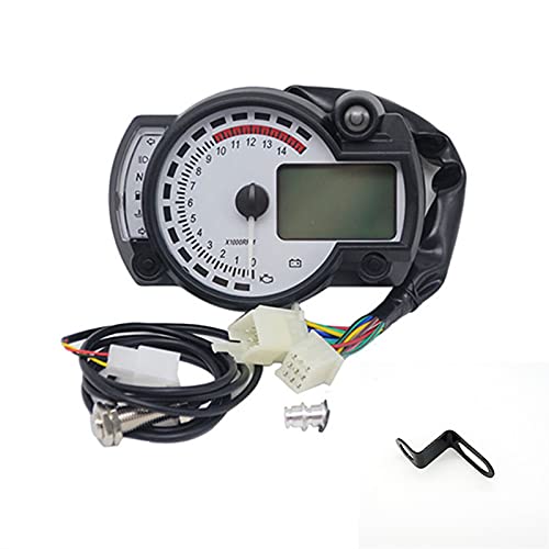 Z-LIANG R-X-2-N Compteur de Carburant tachymètre LCD COMPTEMENT DE SPEATEUR ODOMETTE DE Motocycle Digital Réglable Max 299KM / H 7 Affichage des Couleurs (Color : with Bracket Z)
