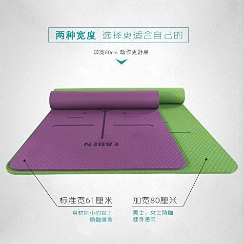 Miwaimao Yoga Mat Leisure Tpe 8mm thick 80cm widening tasteless slip fitness mat beginners (Color, Orange, Size, 183 * 80 * 6),Pink,183 * 80 * 6