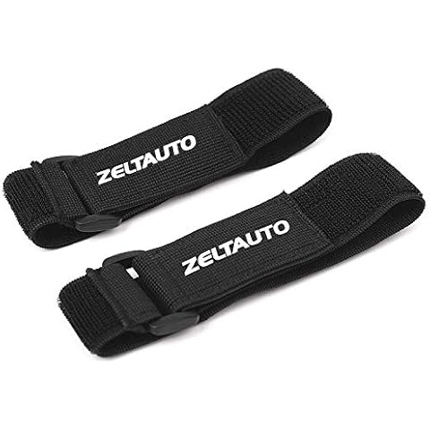 Zeltauto Adjustable Straps Stretchy Cable Tie Reusable Securing Strap with Hook and Loop Heavy Duty Organizer (1.5'' X 16'', 2Pcs) Cover