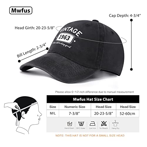 Mwfus 60Th Birthday Gifts For Women Men, 60 Year Old Gifts For Men Women, 1963 Women Mens Gifts Ideas Baseball Cap Gray #TOP3