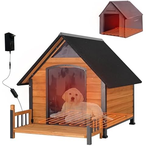 Outdoor Heated Dog House by Aivituvin Cover