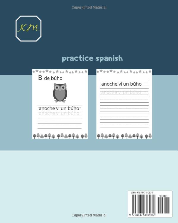 Practice Spanish Writing for kids: Spanish handwriting Workbook for kids ages 4 to 8. Contains funny phrases that will help children to practice Spanish writing while using the alphabet. - Image 2