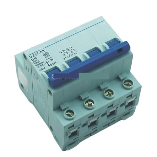 Disyuntor 4P 40A contra cortocircuitos mecánicos en redes eléctricas de 415V