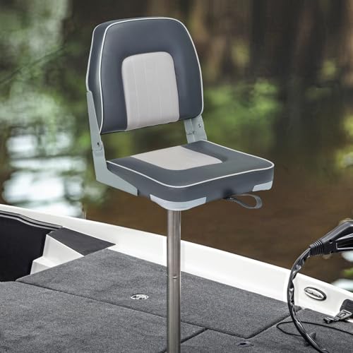 ERGOSEAT Classic Low Back Fishing Boat Seat with Backrest Folding Boat Chair Marine Bass Jon Boat Seats by ERGOSEAT - Image 6