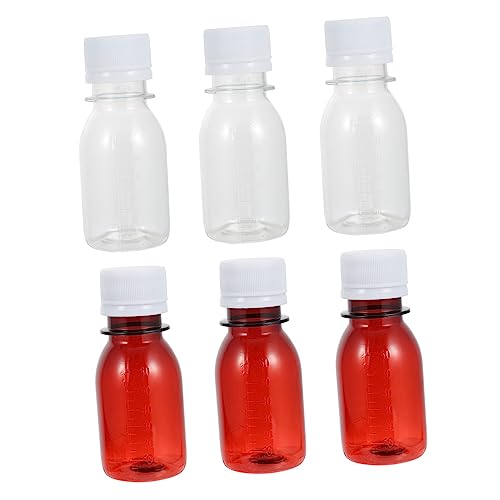 HAWILLOSCH 20pcs Graduated Reagent Bottle Media Plastic Bottle Media Graduated Pet Material Leakproof Wide Mouth Lab Reagent