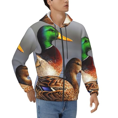 Sweat à capuche colvert homme veste zippée manches longues avec cordon