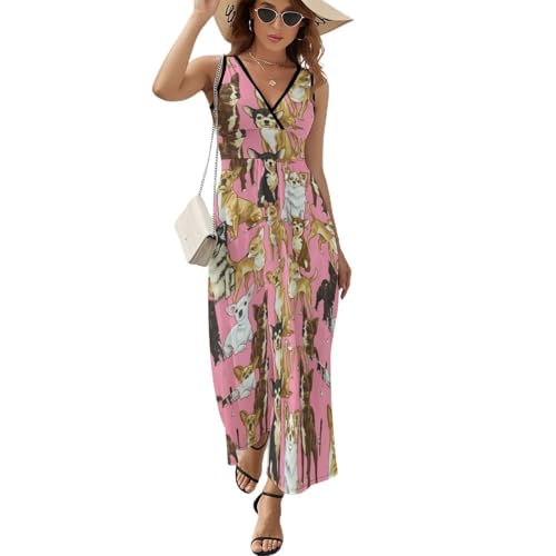 Robe à col en V fluide et légère à motif rayé estival