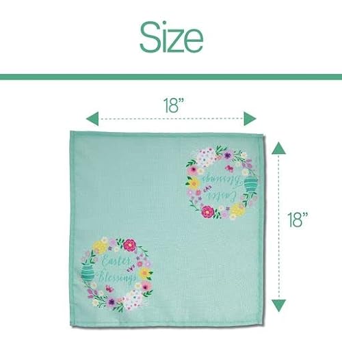 Kadut Easter Napkins, Easter Eggs Fabric Napkins, For Indoor/Outdoor Use. For Spring, Easter, And Summer. (Set Of 4) #TOP4
