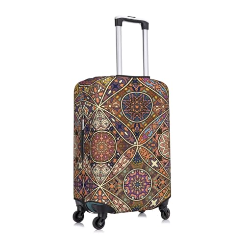 Elastic Travel Luggage Cover Printed Vintage Indian Print Double-Sided Suitcase Protector Bag,Dust-Proof Anti-Scratch Washable Suitcase Sleeve For Kid Adult,X-Large3