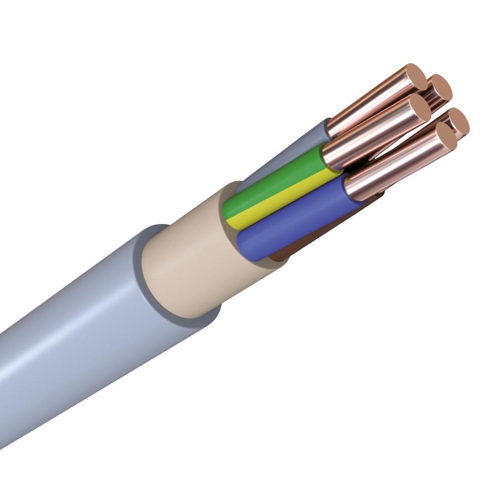 WITTKOWARE NYM-J Mantelleitung (Elektro Installationskabel), Mantelfarbe grau, 5x2,5mm², Kabellänge 100m