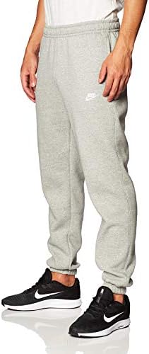 Nike Men's Club Open-Hemmed Pants Gray | Gray | White LG
