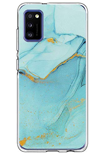 Kompatibel mit Handyhülle Samsung Galaxy A31 Hülle Silikon Transparent Durchsichtig Case Cover Marmor Muster Schutzhülle Stoßfest Anti-Gelb Galaxy A31 Tasche Cover