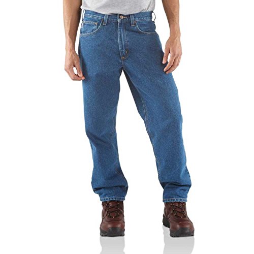 Carhartt Men's Relaxed Fit Heavyweight 5-Pocket Tapered Jean (Regular and Big & Tall Sizes), Stonewash, 35 x 28