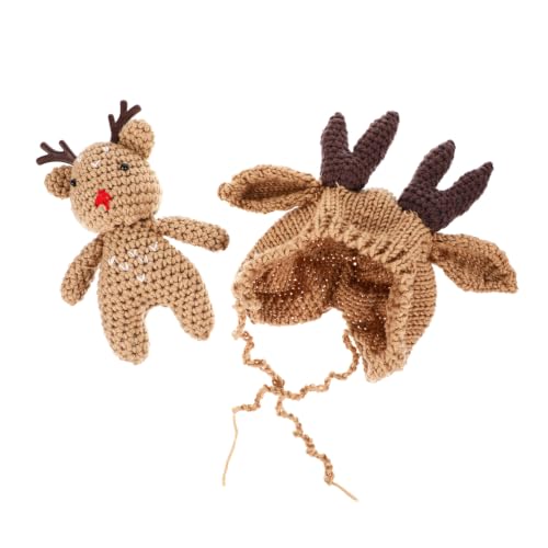 Gorro de invierno para niño con cuernos de lana cálida y resistente al viento