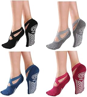 Alitopo Non Slip Yoga Socks for Women, Anti-skid Pilates Socks Ladies Ballet Socks with Grips Barre Socks UK 2.5-8