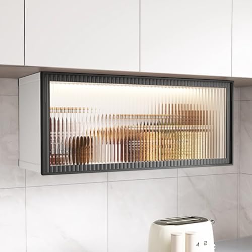 Wall-Mounted Aluminum Alloy Storage Cabinet with LED Light - Space-Saving Organizer for Bathroom, Kitchen & Living Room - Over-Toilet Makeup & Medicine Storage Solution