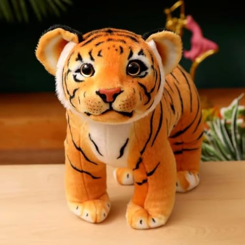 Image of Tickles Siberian Jungle Tiger Soft Stuffed Plush Animal Toy for Kids Boys & Girls Birthday Gift (Color: Yellow & Black Size: 30 cm)
