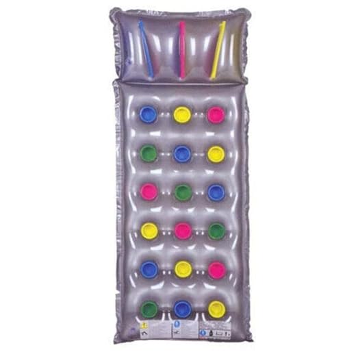 Materasso Gonfiabile Singolo Materassino 1 Posto 188X72Cm Argento Mare Spiaggia