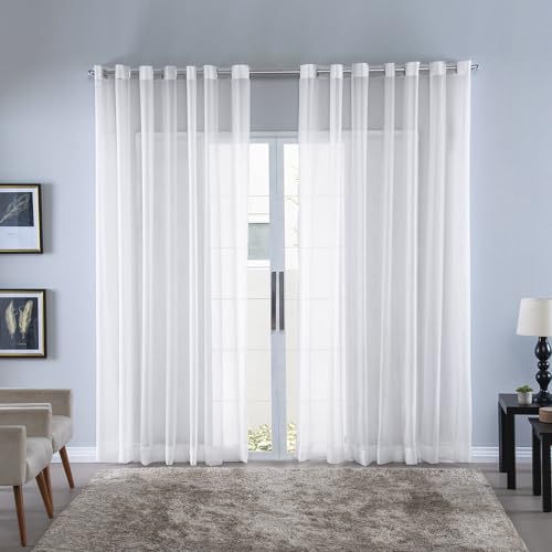 Cortina de Voil Voal Transparente Sem Forro Janela (BRANCA, 4 METROS)