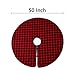 VGIA 48 inch Christmas Tree Skirt Red and Black Buffalo Check Tree Skirt Christmas Decoration
