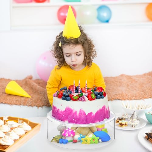 Jucoan Clear Acrylic Cake Stand, Dessert Display Stand Cupcake Stand with Hollow Bottom, 11.8 Inch Round Cylinder Display Riser for Wedding Birthday Baby Shower Christmas Party Dessert Table Display - Image 3