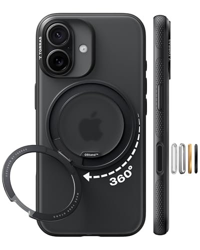 TORRAS iPhone 17 �p�P�[�X �y�J�`�J�`�E���@�\360�x��]�X�^���h�z�����O Ostand O3 Fitness MagSafe�Ή� �ČRMIL�K�i�ϏՌ� �X�^���h �w��h�~ ���ϖh�~ �J�����R���g���[���{�^���t�� �X�g���b�v�z�[�� ������ 