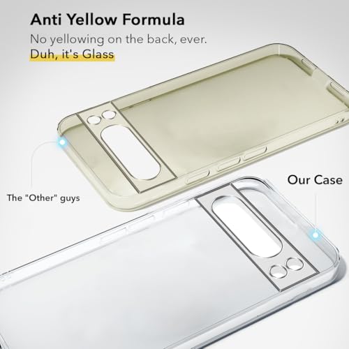 Image of Jkobi Lifetime Anti-Yellow Clear Back Cover Case for Google Pixel 8 Pro (Sleek Hard Crystal | Shockproof and Camera Protection)