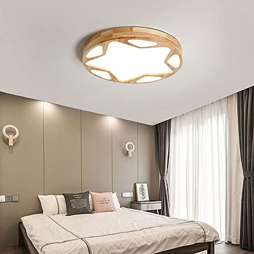 Plafonnier LED moderne haut de gamme style bois d'architecte - 4