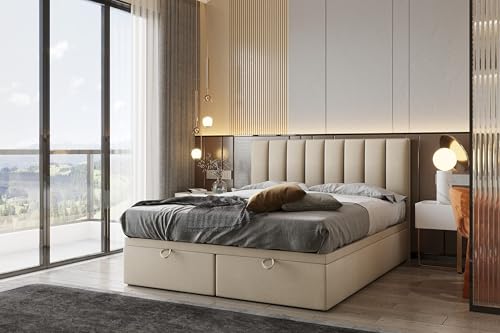 TRADA Boxspringbett Bond - Bett mit Matratze und Bettkasten - Boxspringbett...
