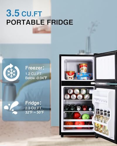 Fcicarn ANUKIS FLS-80-BLACK-3 3.5 Cu. Ft. Compact Refrigerator, Energy Efficient Mini Fridge thumb #1