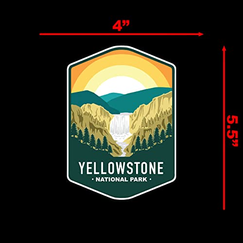 Image of Yellowstone National Park Sticker Decal Notebook Car Laptop 4 inchx5.5 inch (Color)