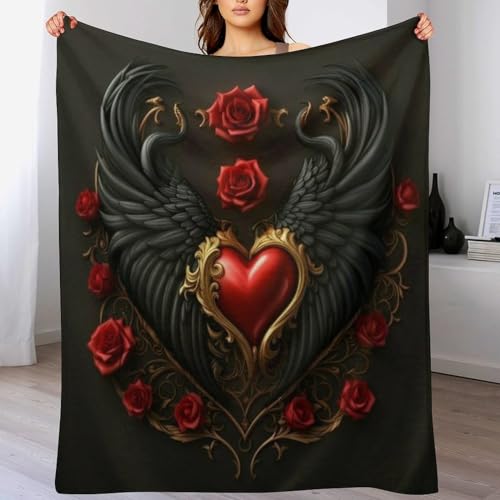 Couverture de Saint-Valentin en flanelle rose 130x150 cm pour lit