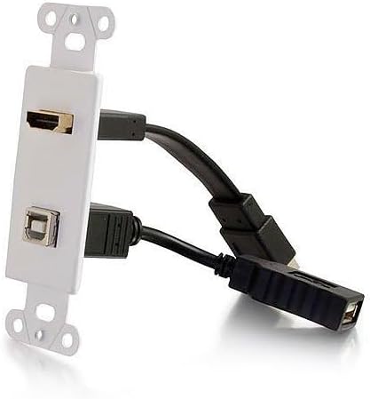CG39702HDMI and USB Pass Through Wall Plate, White